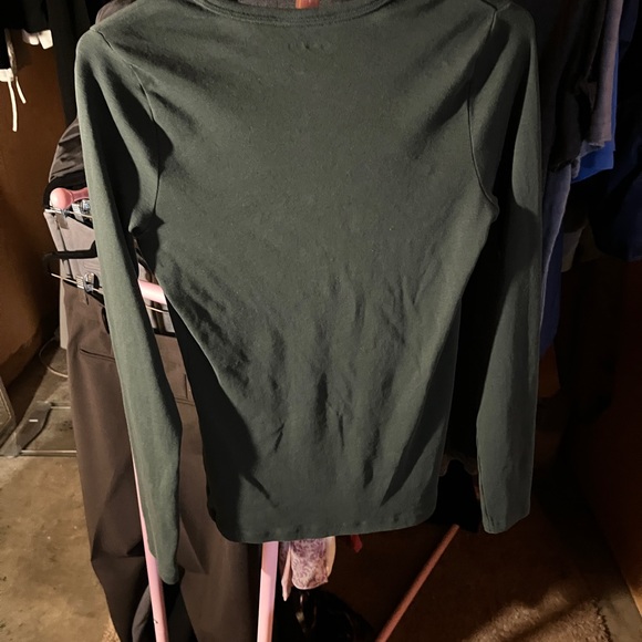 Lands' End Women's Olive Long Sleeve Tee - Picture 6 of 10